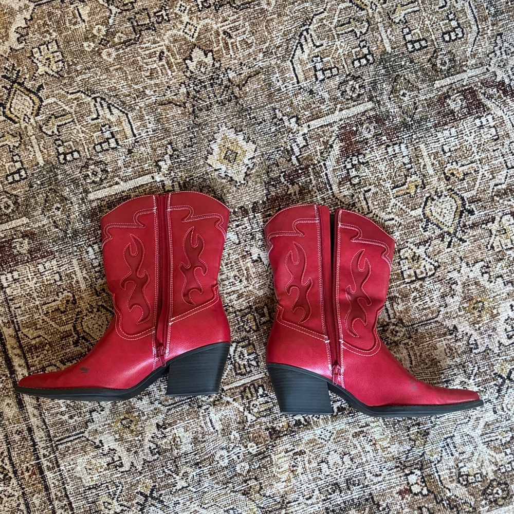Universal Thread Red Heeled Boots - image 2